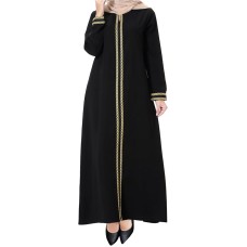 WSPLYSPJY Embroidered Abaya Muslim Dresses for Women Maxi Long Sleeve Prayer Clothes Middle Eastern Kaftans