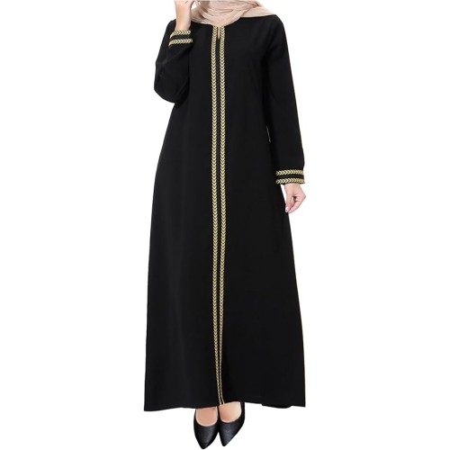 WSPLYSPJY Embroidered Abaya Muslim Dresses for Women Maxi Long Sleeve Prayer Clothes Middle Eastern Kaftans