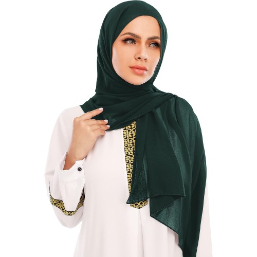 Abetteric Womens Bubble Chiffon Scarf Fashion Hijab Solid Color Muslim Shawl Instant Wraps