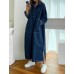  Jofemuho Womens Spring Fall Long Sleeve Denim Dress Maxi Shirt Dress with Split 