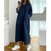  Jofemuho Womens Spring Fall Long Sleeve Denim Dress Maxi Shirt Dress with Split 